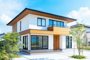 軒天が映える日当りのよい2階建て